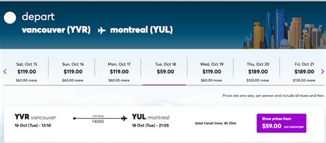 cheapest flight vancouver to montreal.
